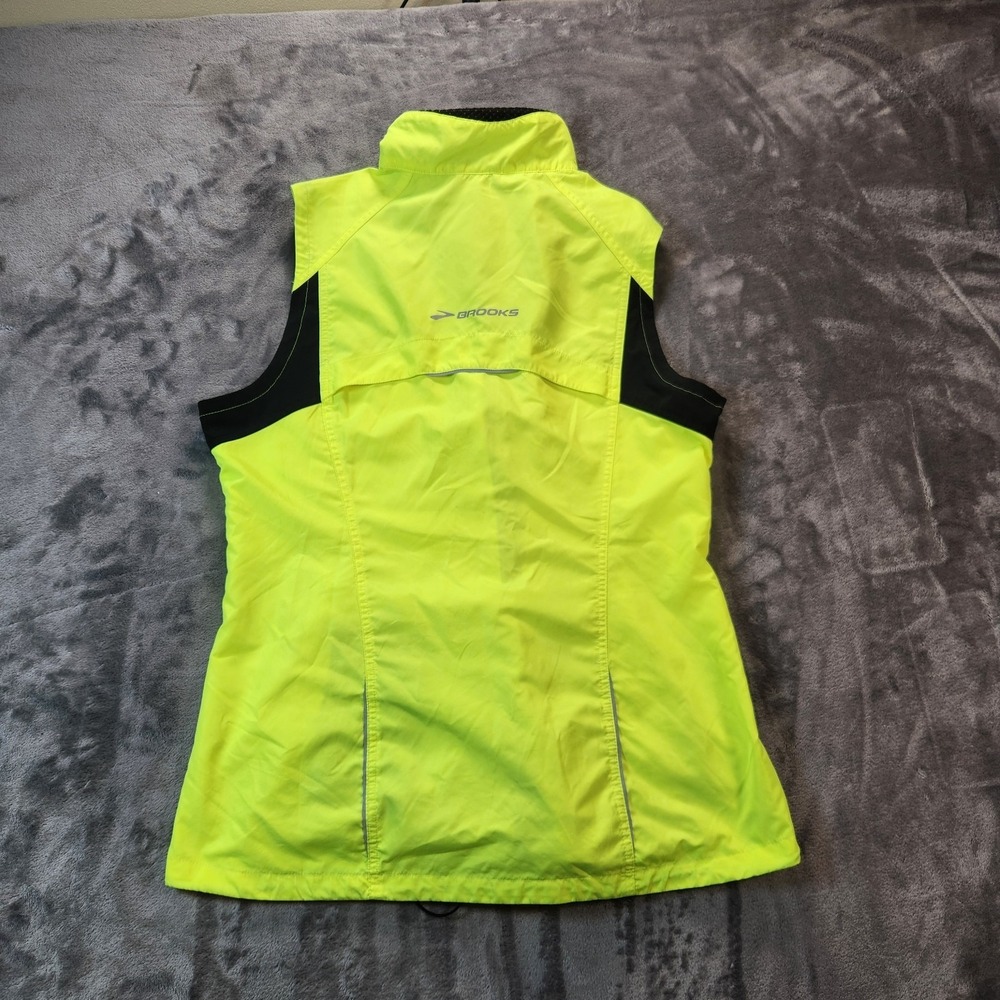 Brooks Vest Womens L Yellow Running Safety Essential Nightlife High Visibility - Picture 2 of 9